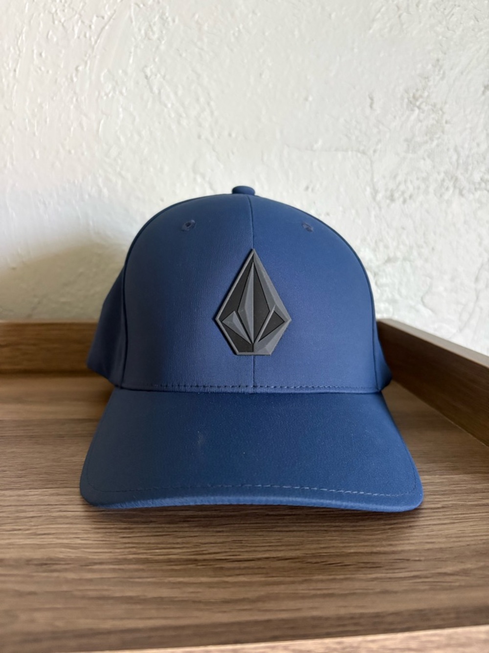 Volcom Blue Hat with Black Stone Logo